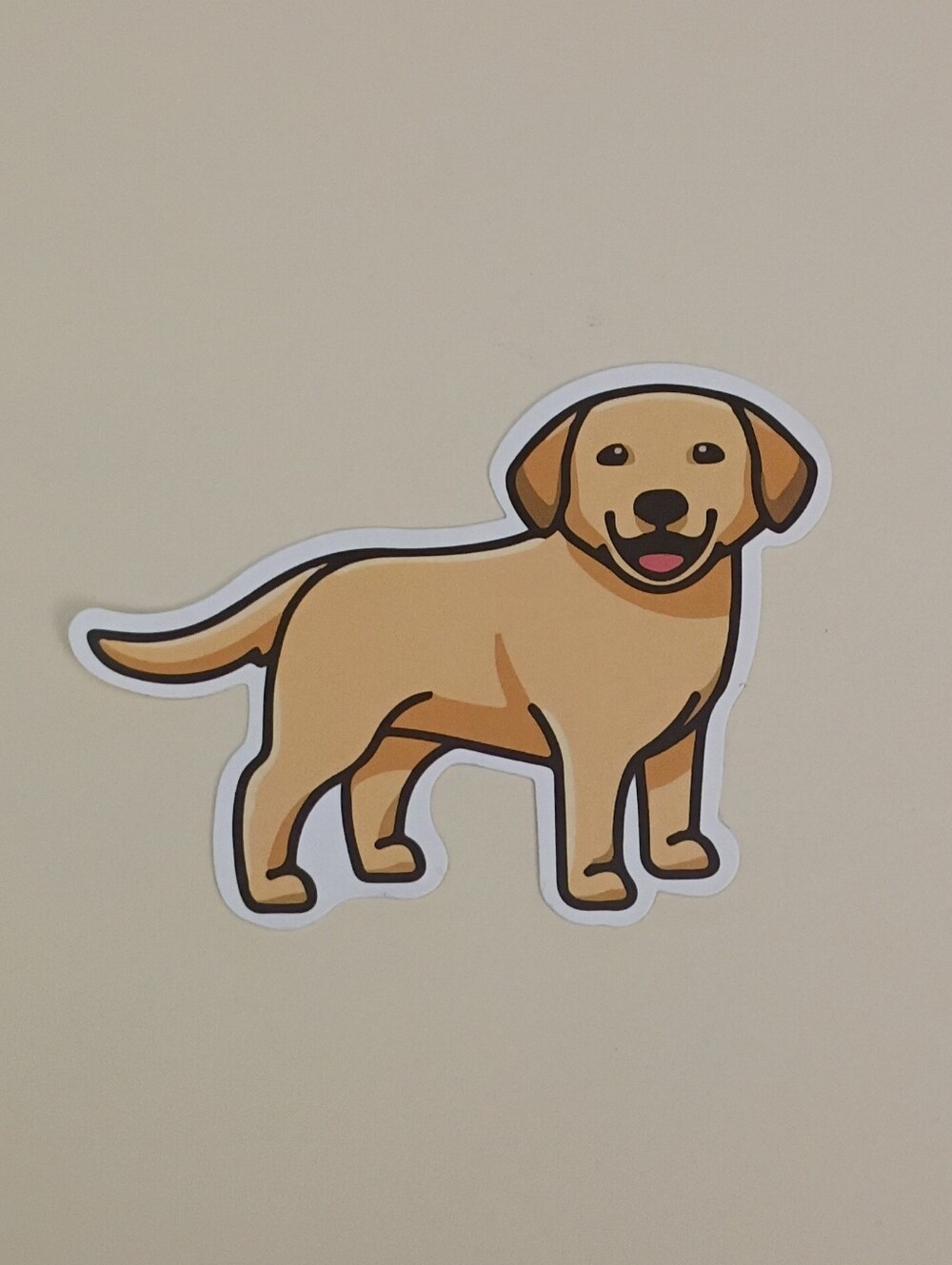 10/$10 Sticker Decal - Yellow Labrador Retriever Puppy Dog Kawaii Animal Smiling